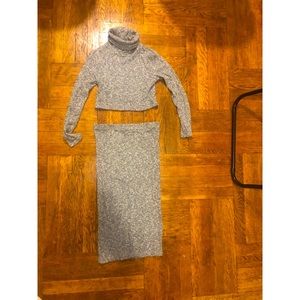Naked wardrobe cropped turtleneck & pencil skirt